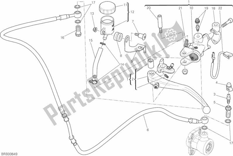 All parts for the Clutch Control of the Ducati Monster 1200 S 2018